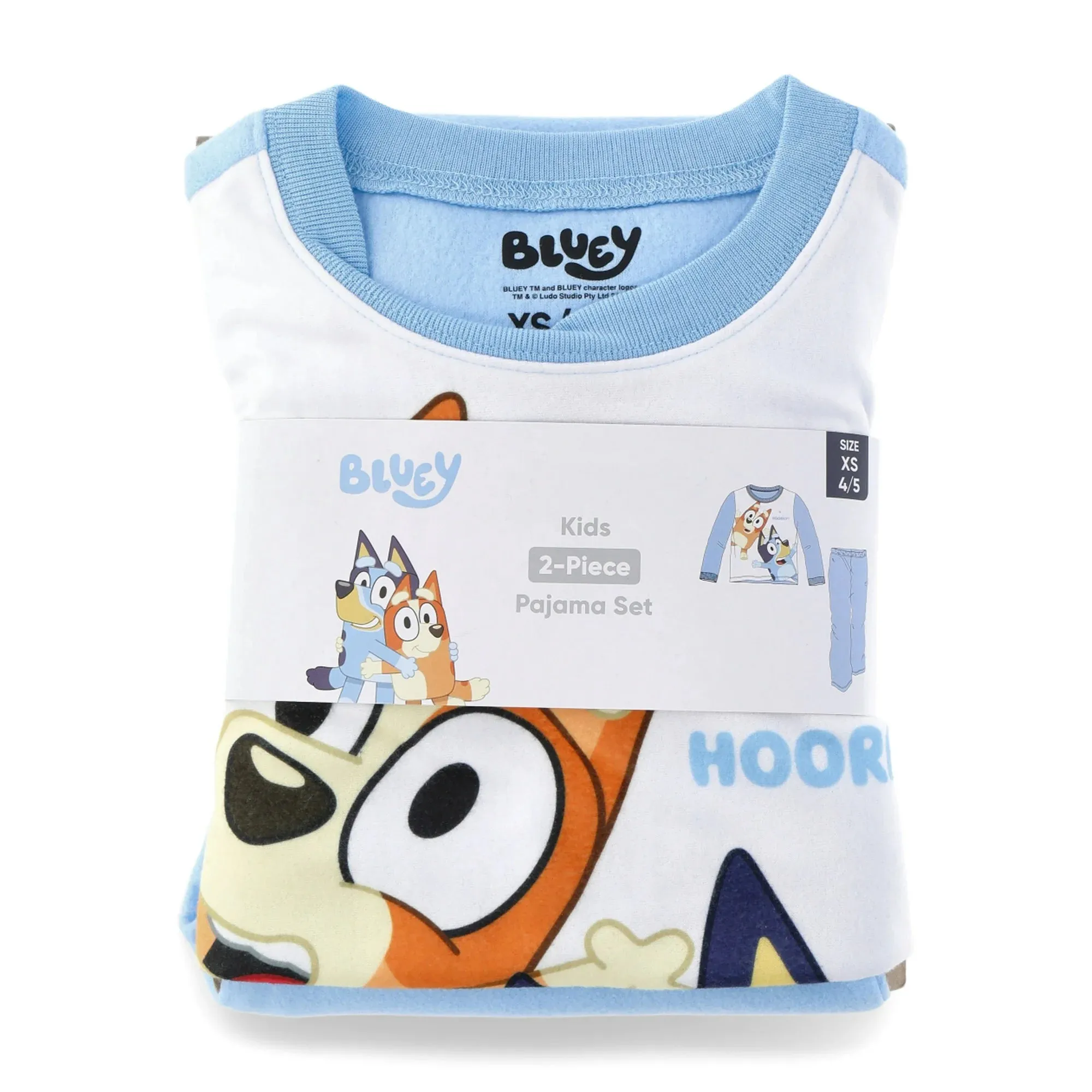 Bluey Girls Long Sleeve Top and Pants Pajama Set. 2-Piece. Sizes 4-12