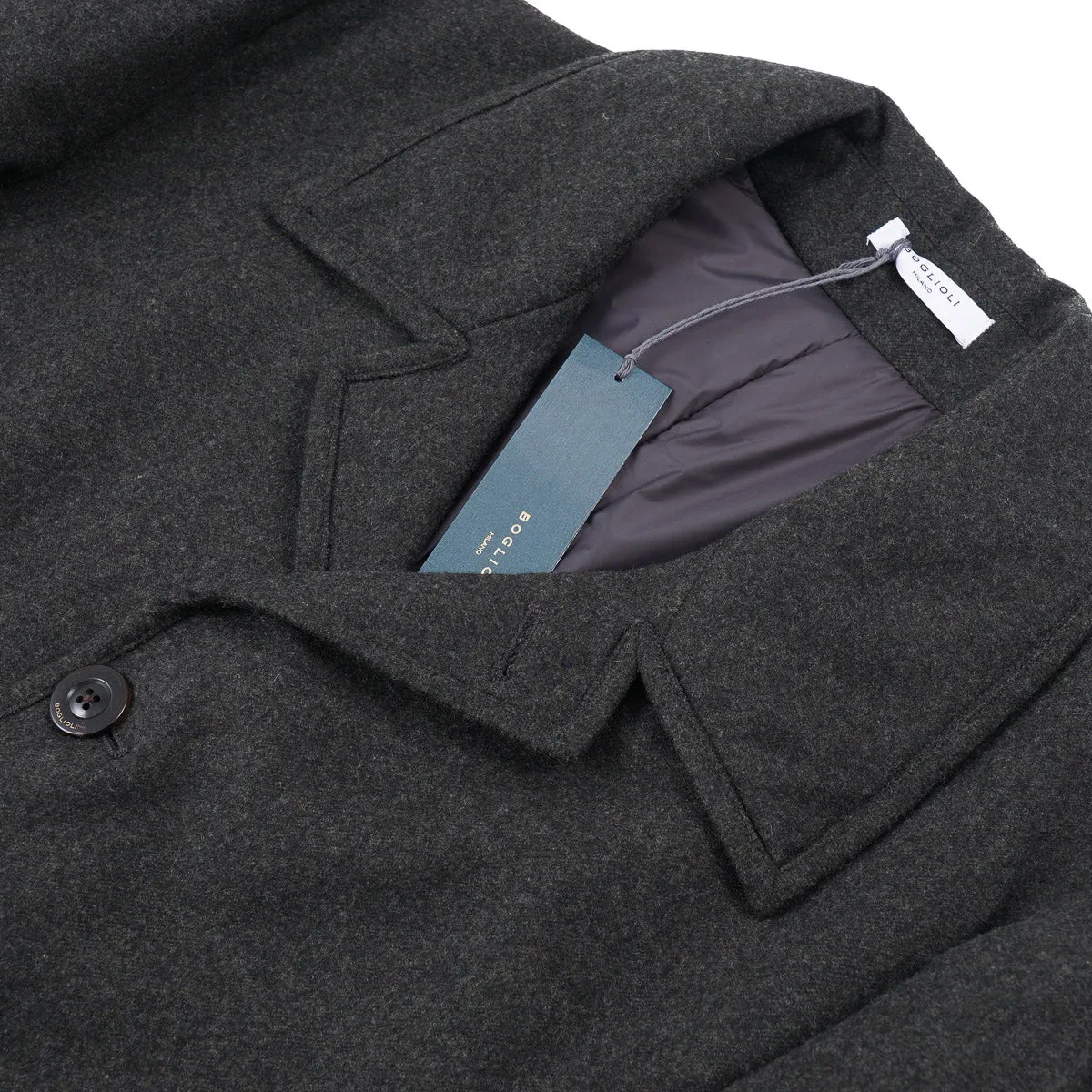 Boglioli Wool Overcoat with Insulated Lining