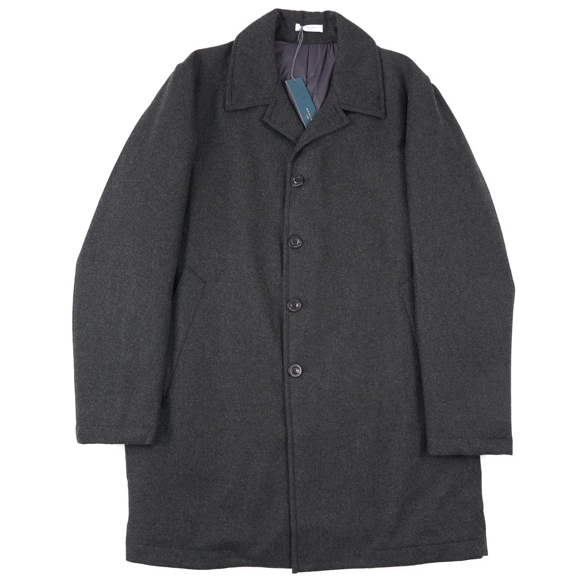 Boglioli Wool Overcoat with Insulated Lining