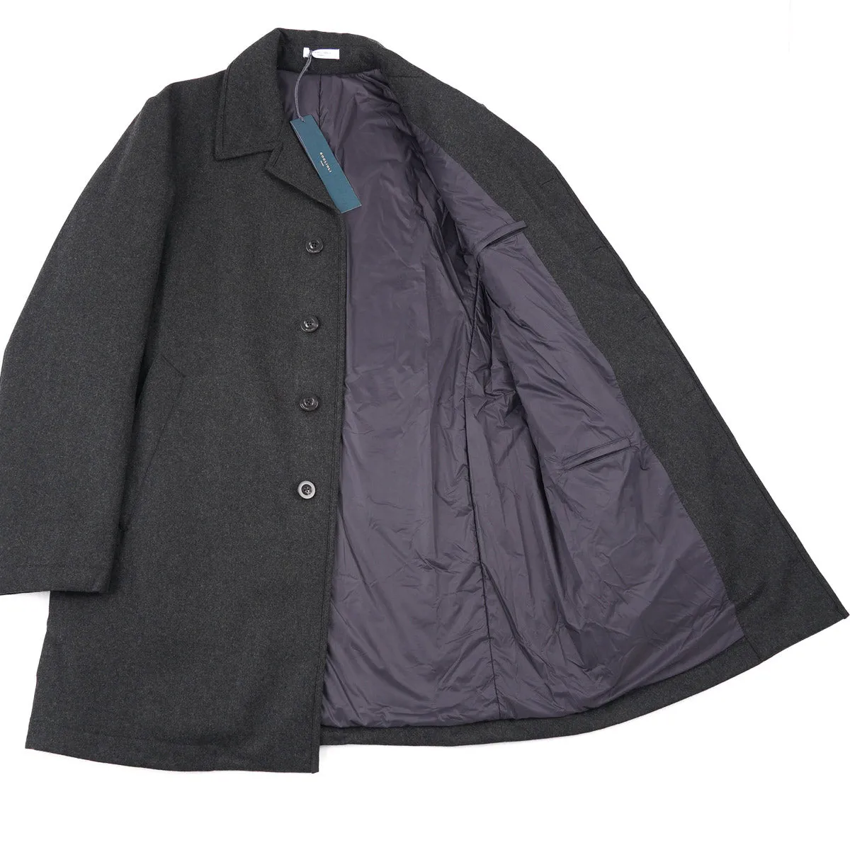Boglioli Wool Overcoat with Insulated Lining