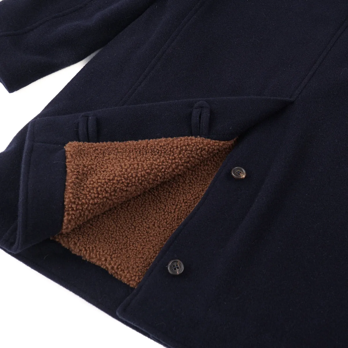 Brunello Cucinelli Cashmere Coat with Shearling Lining