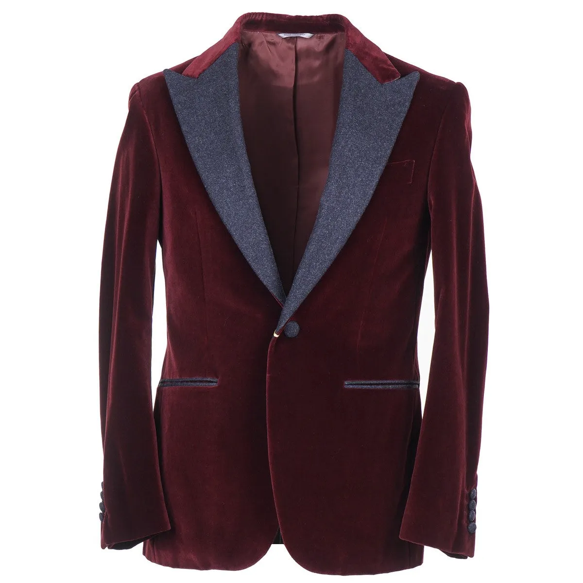 Canali Velvet Tuxedo with Flannel Details