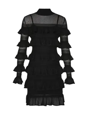 Crush High Neck Frill Dress
