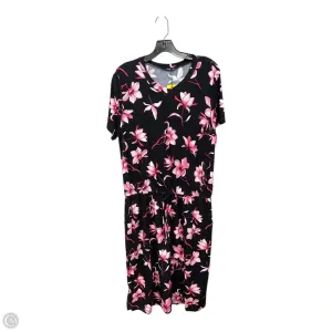Dress Casual Midi By Clothes Mentor In Black & Pink. Size: Xl
