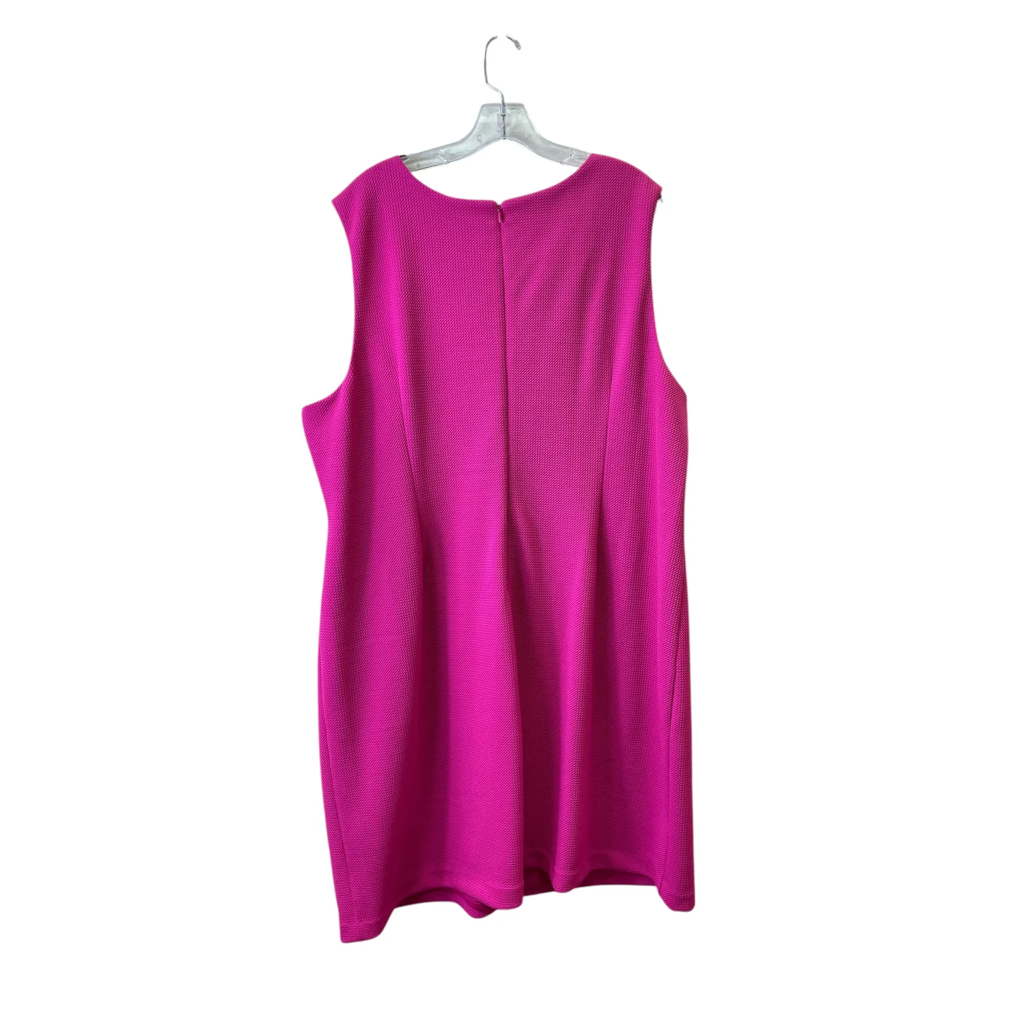 Dress Casual Midi By Jessica Howard In Pink & White. Size:2X