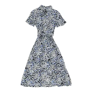 Dress Work By Talbots In Blue & White. Size:4