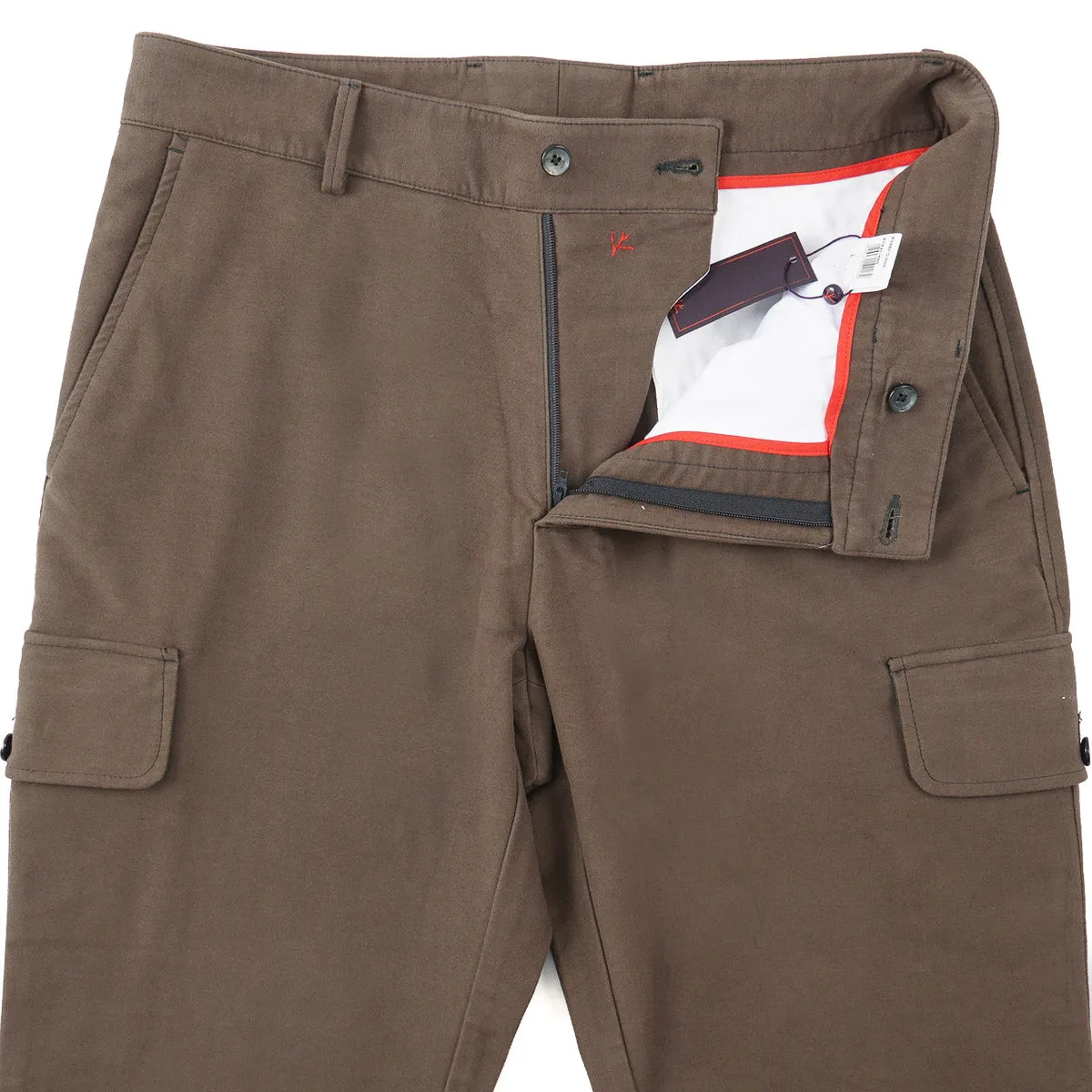 Isaia Moleskin Pants with Cargo Pockets