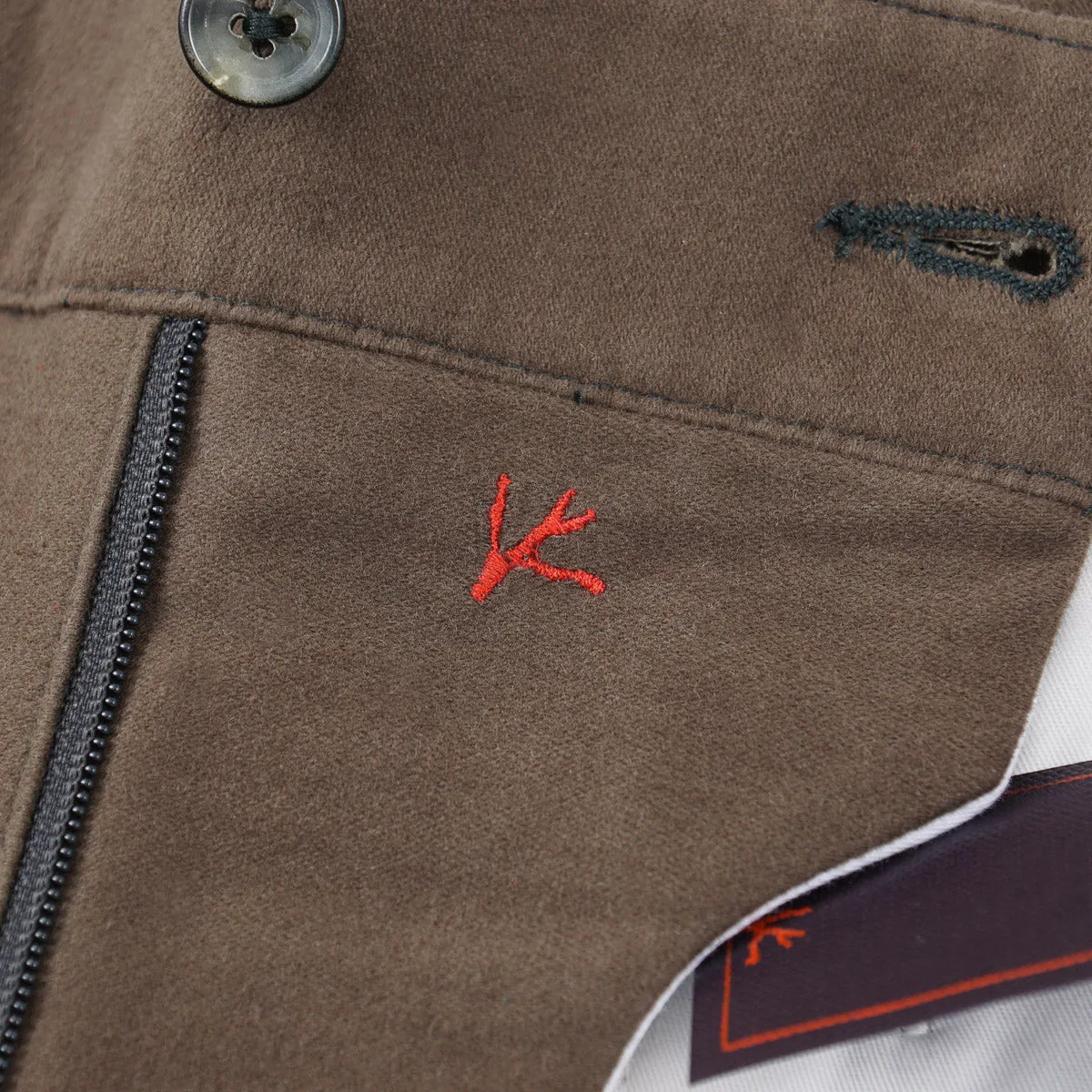 Isaia Moleskin Pants with Cargo Pockets