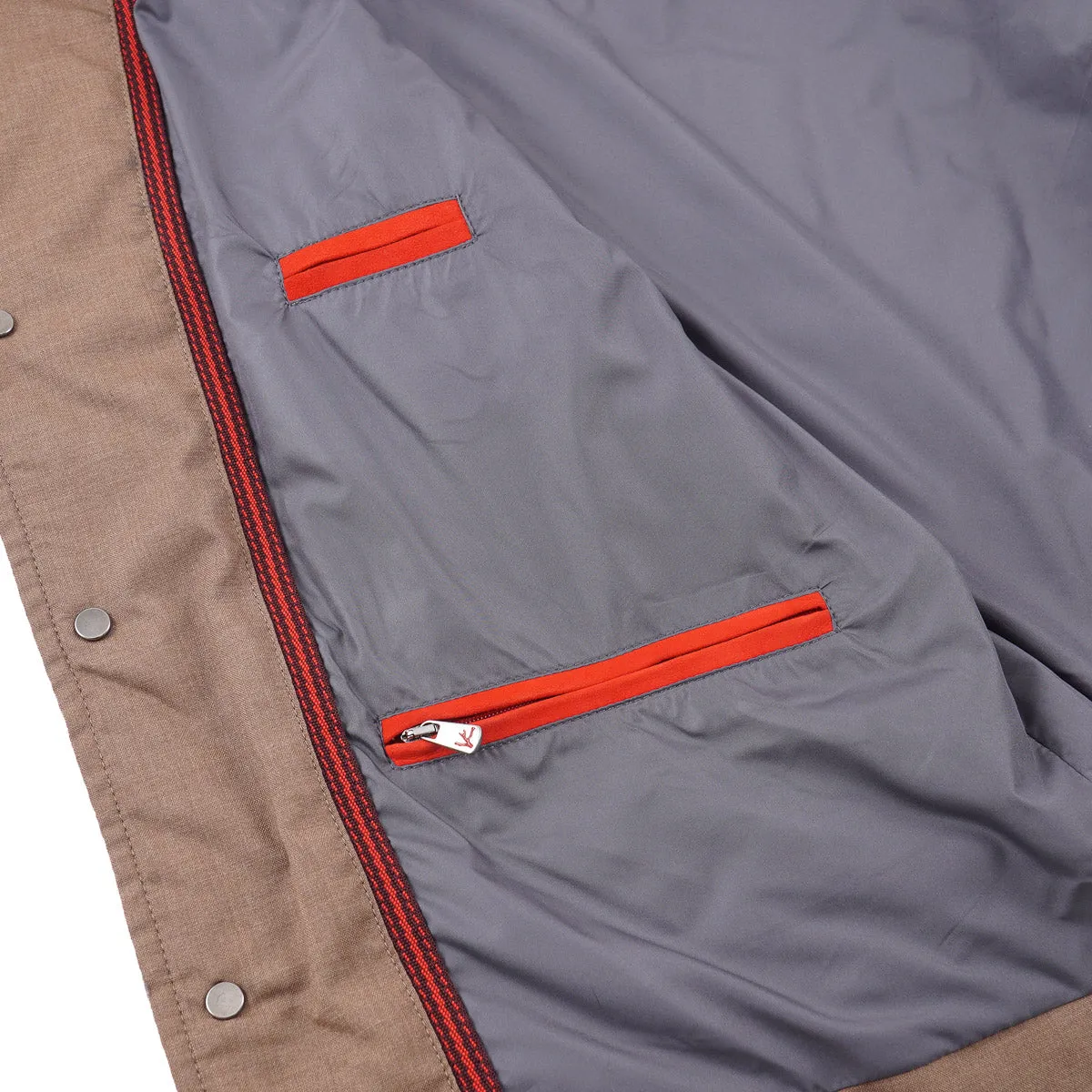 Isaia Quilted Padded Lambskin Suede Vest
