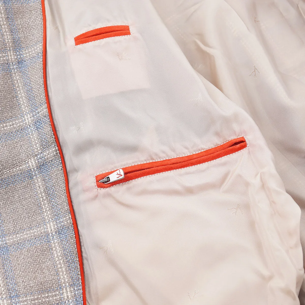 Isaia Wool-Silk-Linen Moto Jacket