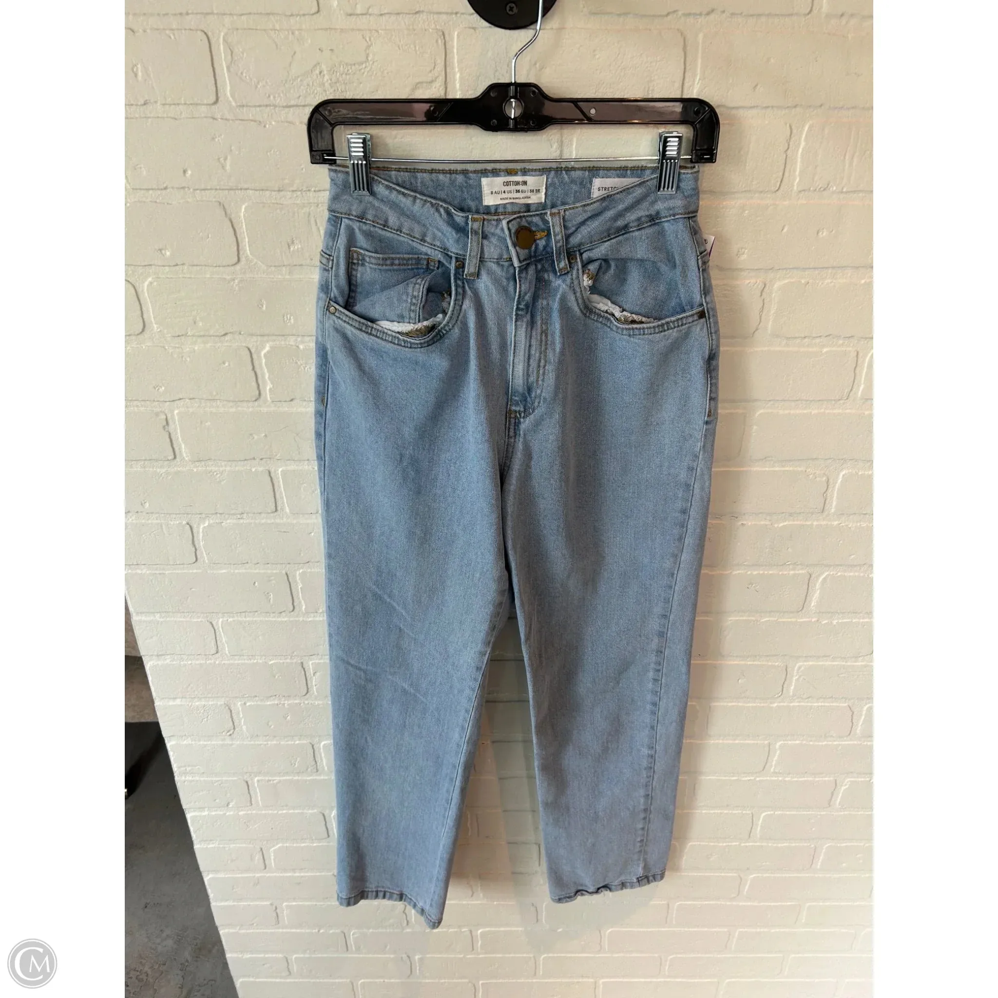 Jeans Straight By Cotton On In Blue Denim. Size: 4