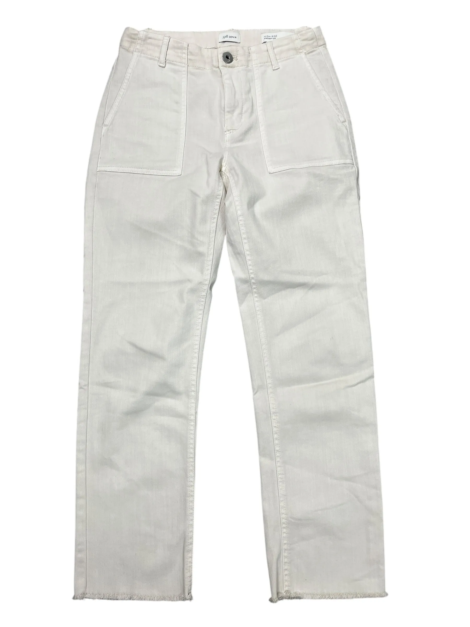 Jeans Straight By J. Jill In Cream Denim. Size:2