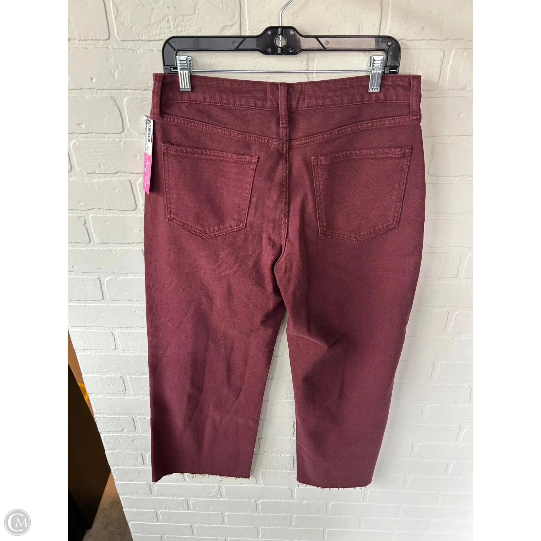Jeans Wide Leg By Clothes Mentor In Red Denim. Size: 10