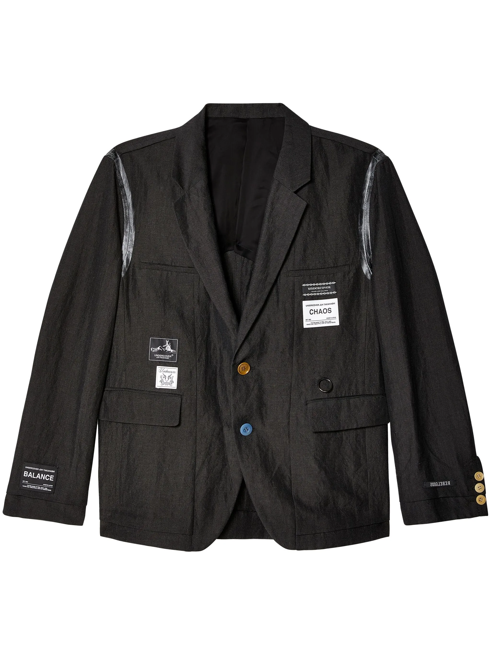 Logo-Appliqu Wool-Linen Jacket