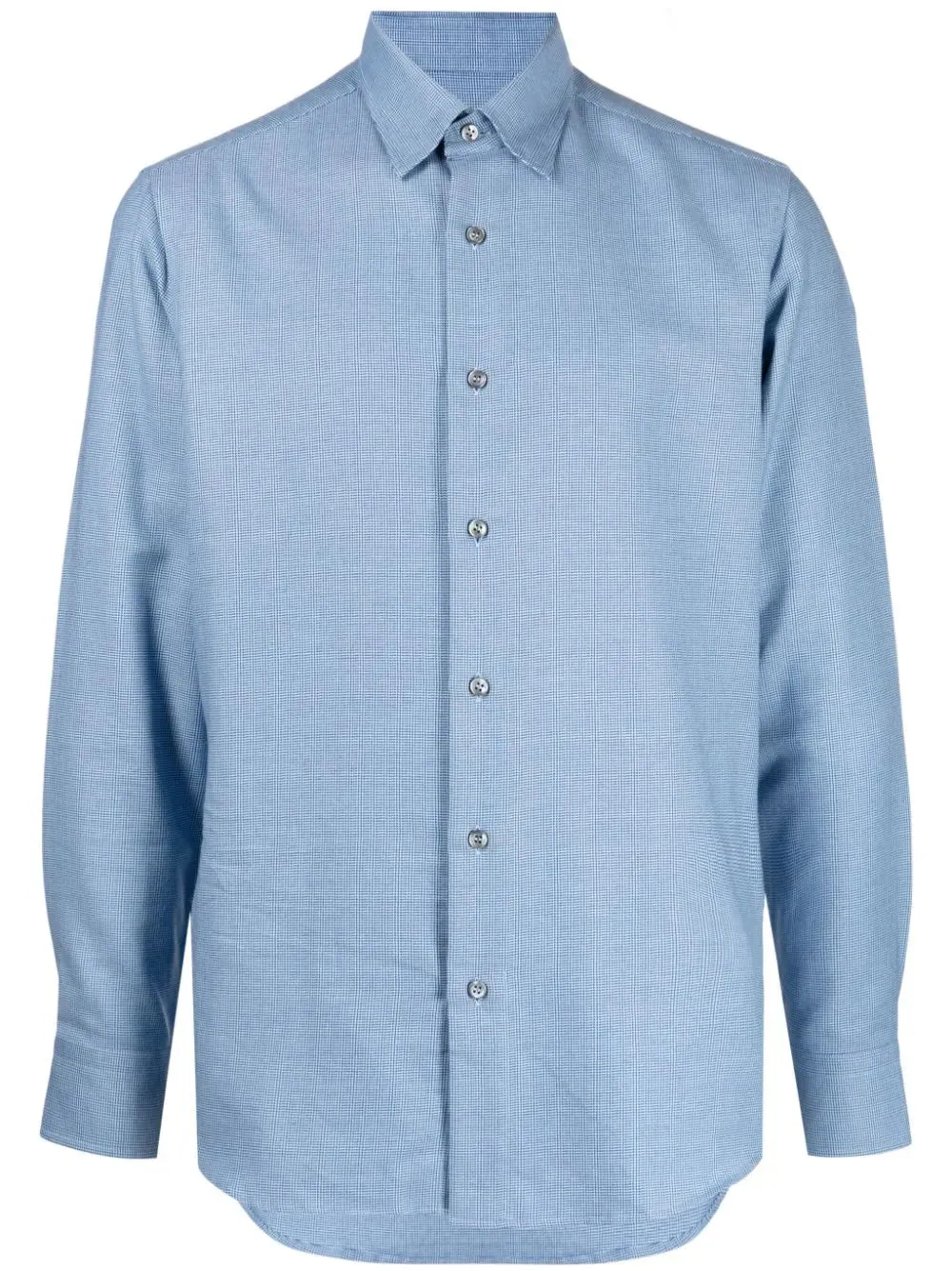 Long-Sleeve Cotton-Cashmere Shirt