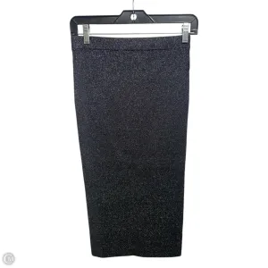 Metallic Knit Skirt Maxi By Club Monaco In Black. Size: S