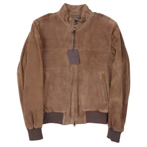 Rifugio Wool-Lined Suede Bomber Jacket
