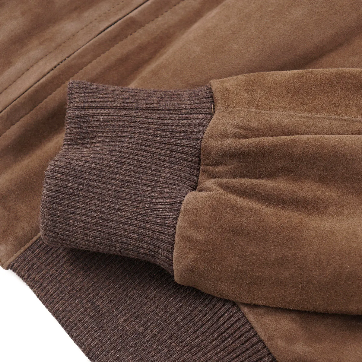 Rifugio Wool-Lined Suede Bomber Jacket