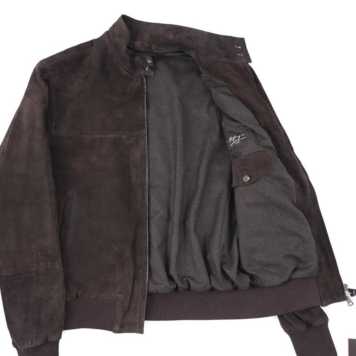 Rifugio Wool-Lined Suede Bomber Jacket