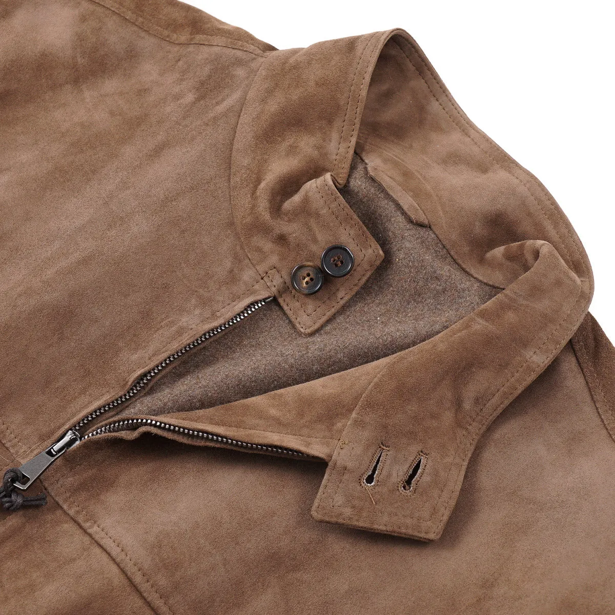 Rifugio Wool-Lined Suede Bomber Jacket