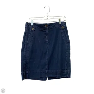 Skirt Midi By Dana Buchman In Blue Denim. Size: 6