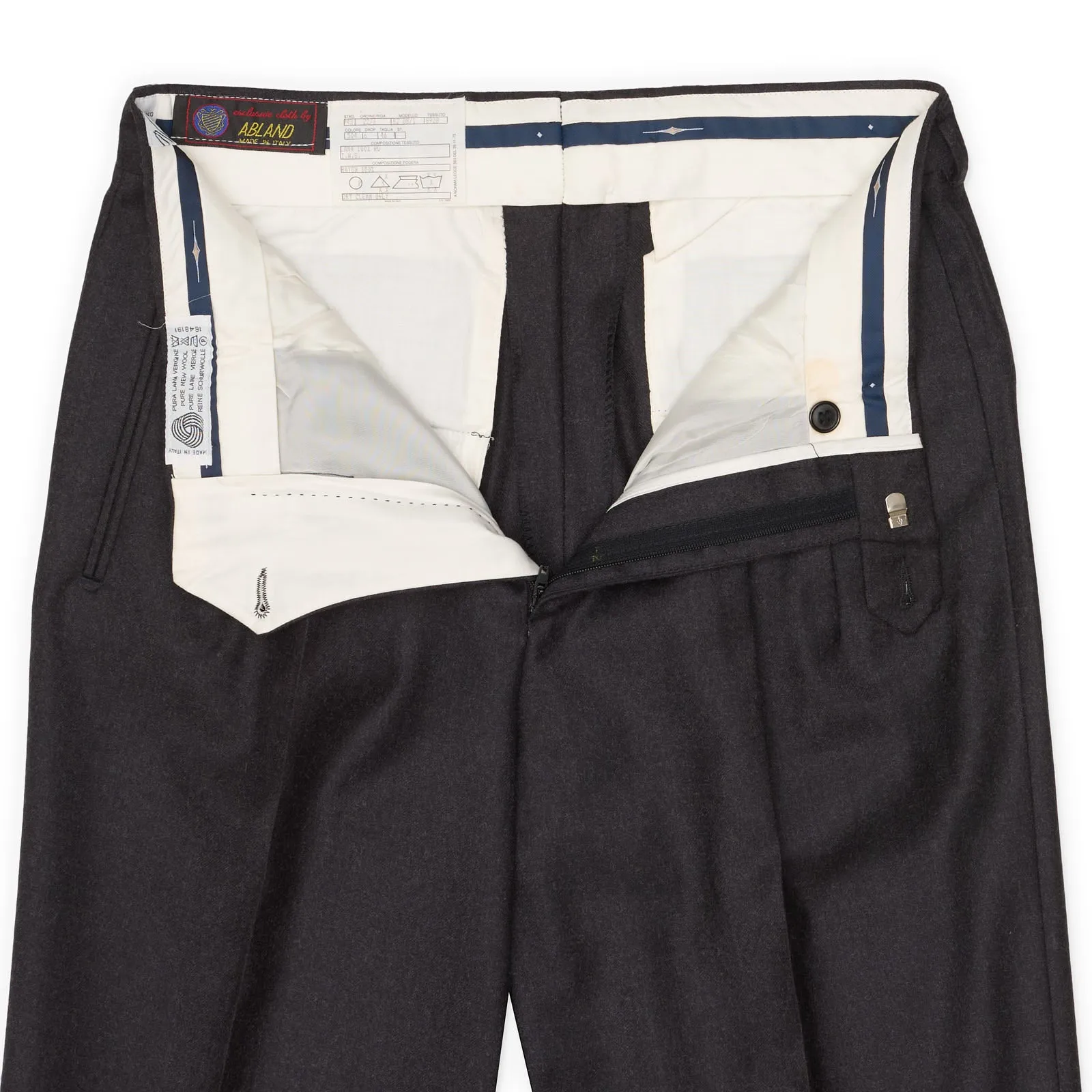 VANNUCCI MILANO Dark Gray Abland Wool Dress Pants EU 46 NEW US 30