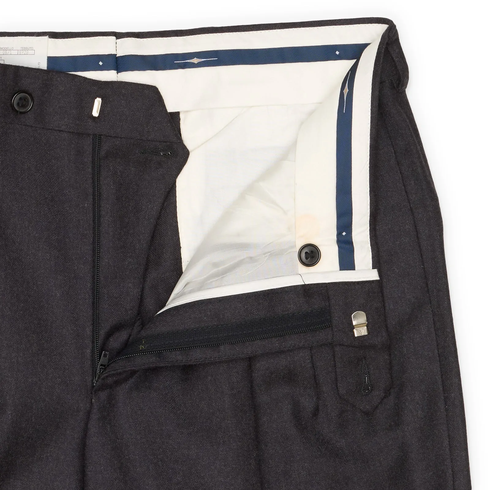 VANNUCCI MILANO Dark Gray Abland Wool Dress Pants EU 46 NEW US 30